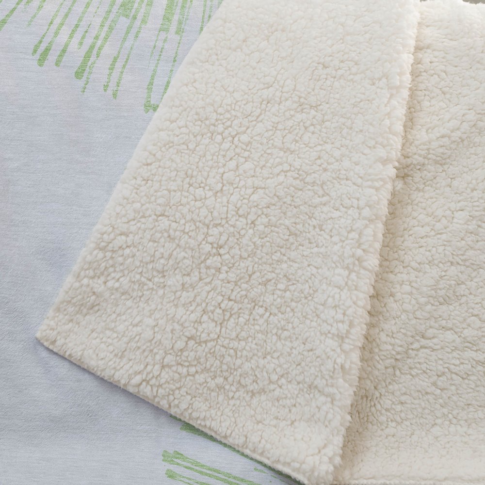 Premium Machine Washable ASB642 Aloe 50" x 70" Sherpa Throw Blanket. Picture 2