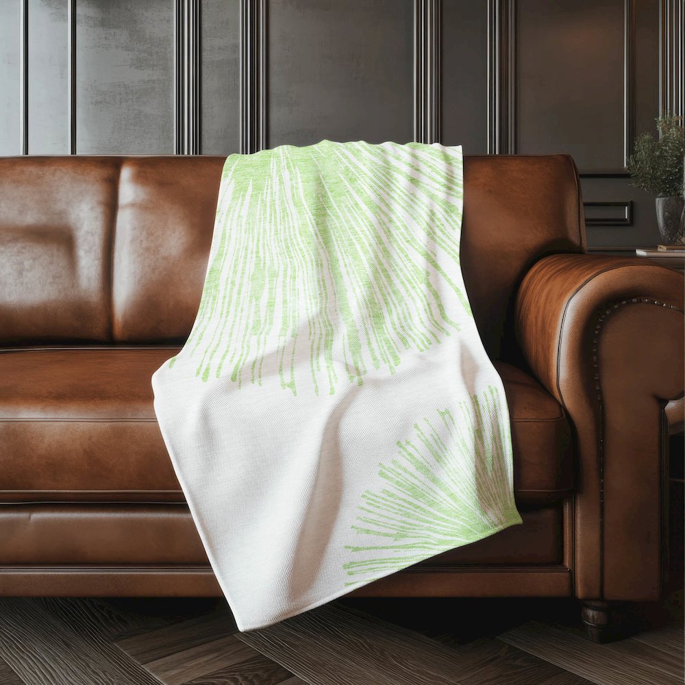 Premium Machine Washable ASB642 Aloe 50" x 70" Sherpa Throw Blanket. Picture 4