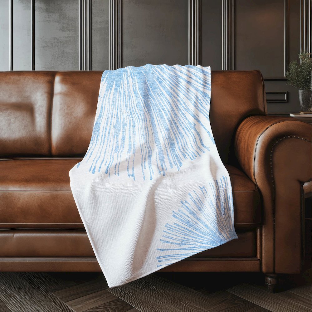 Premium Machine Washable ASB642 Denim 50" x 70" Sherpa Throw Blanket. Picture 4