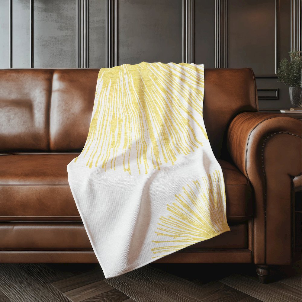 Premium Machine Washable ASB642 Gold 50" x 70" Sherpa Throw Blanket. Picture 4