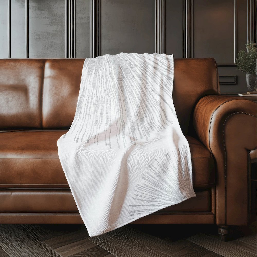 Premium Machine Washable ASB642 Gray 50" x 70" Sherpa Throw Blanket. Picture 4