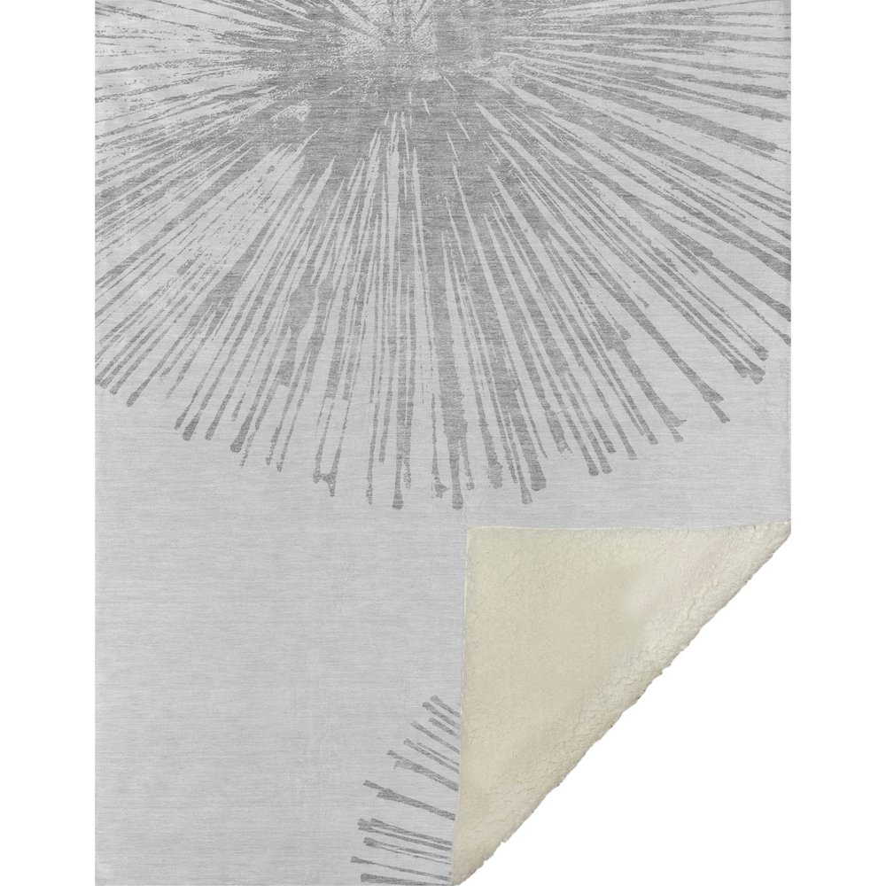 Premium Machine Washable ASB642 Gray 50" x 70" Sherpa Throw Blanket. Picture 1