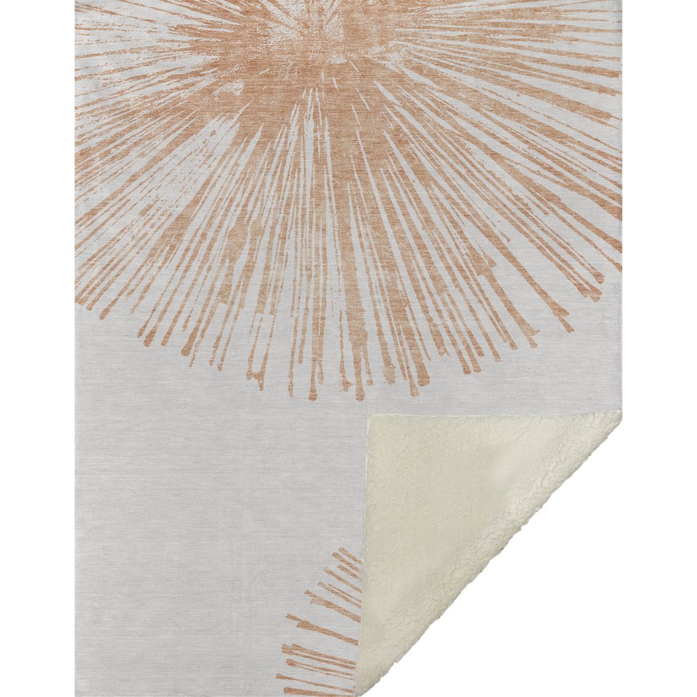Premium Machine Washable ASB642 Salmon 50" x 70" Sherpa Throw Blanket. Picture 1