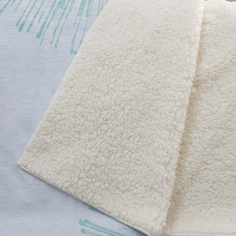 Premium Machine Washable ASB642 Teal 50" x 70" Sherpa Throw Blanket. Picture 2