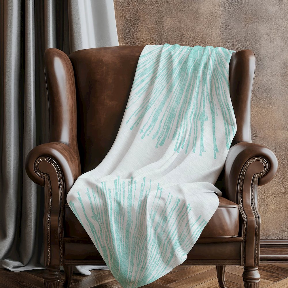 Premium Machine Washable ASB642 Teal 50" x 70" Sherpa Throw Blanket. Picture 5