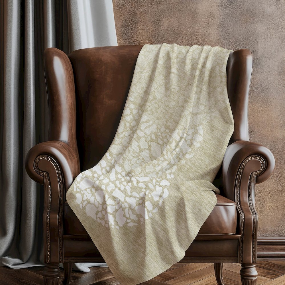 Premium Machine Washable ASB643 Beige 50" x 70" Sherpa Throw Blanket. Picture 5