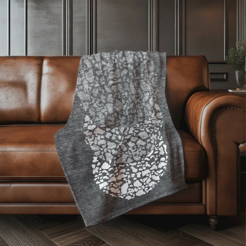Premium Machine Washable ASB643 Charcoal 50" x 70" Sherpa Throw Blanket. Picture 4