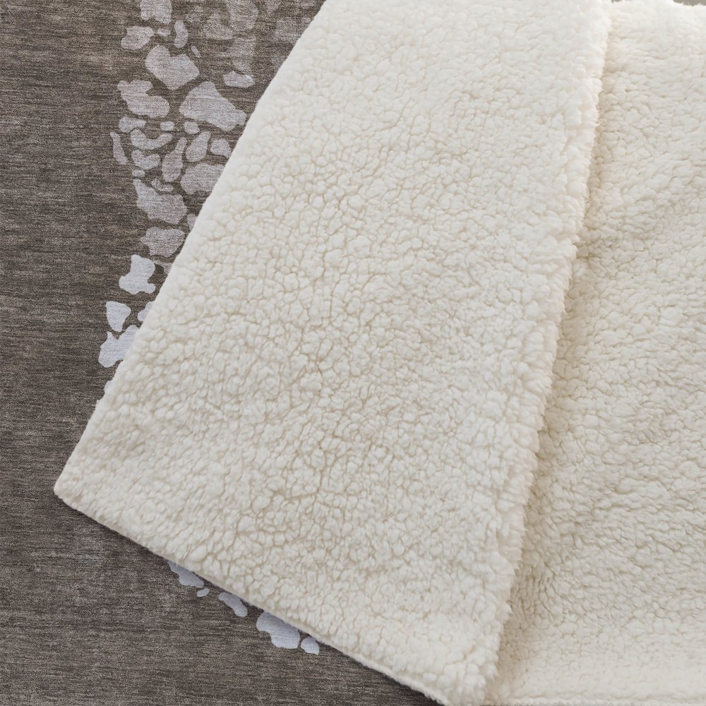 Premium Machine Washable ASB643 Chocolate 50" x 70" Sherpa Throw Blanket. Picture 2