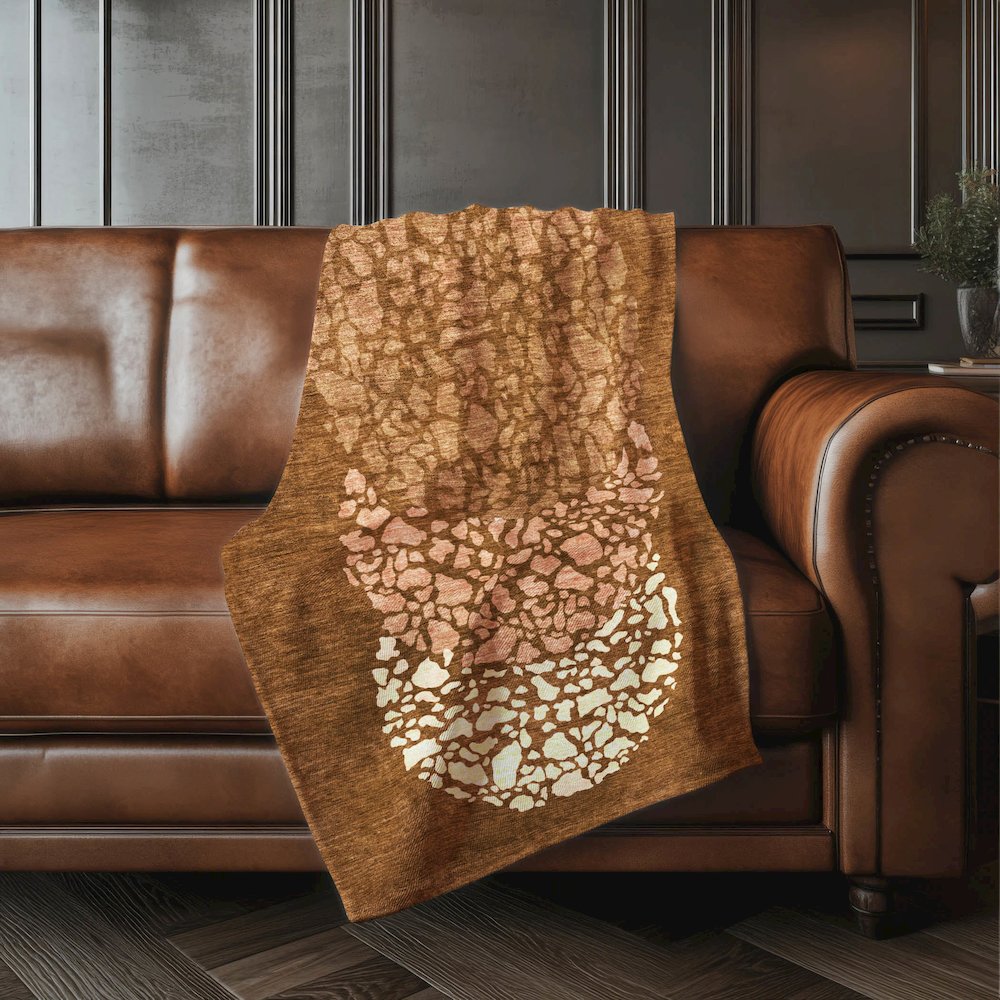 Premium Machine Washable ASB643 Paprika 50" x 70" Sherpa Throw Blanket. Picture 4