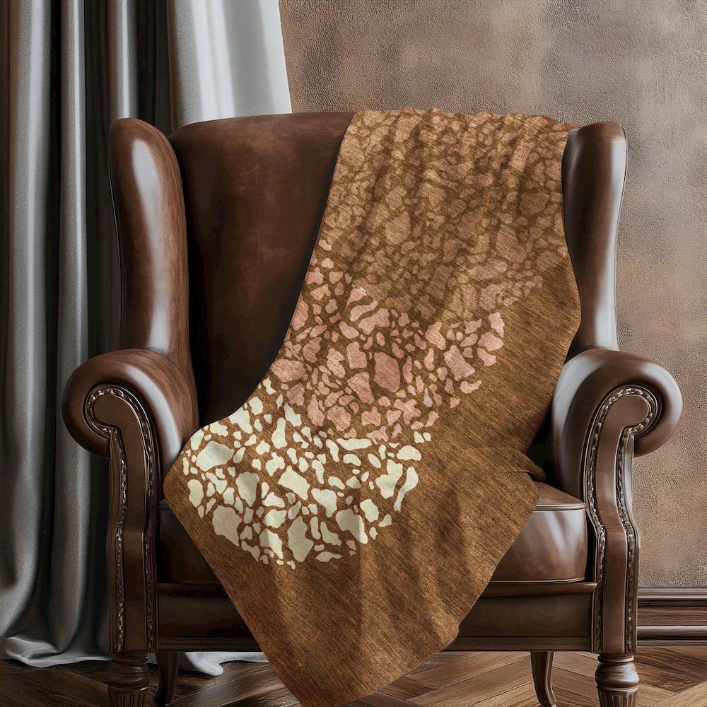 Premium Machine Washable ASB643 Paprika 50" x 70" Sherpa Throw Blanket. Picture 5