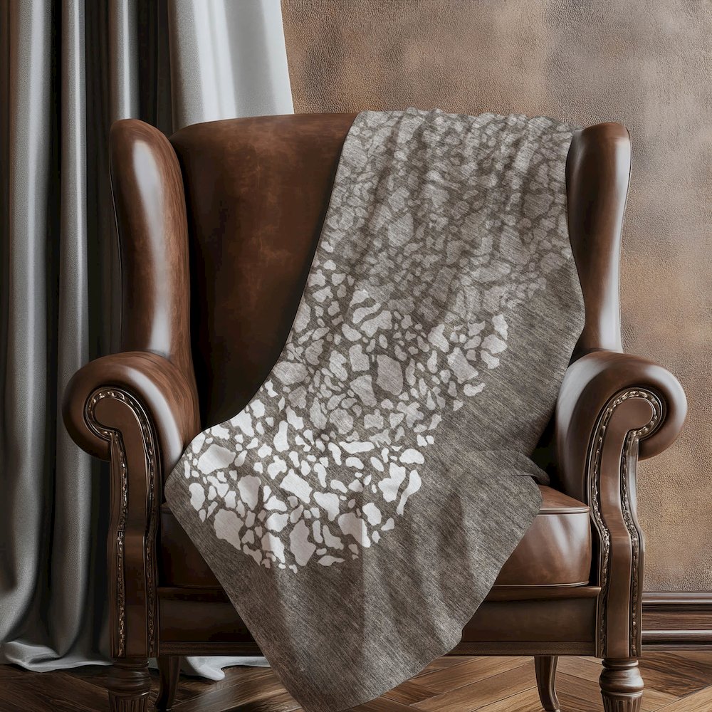 Premium Machine Washable ASB643 Taupe 50" x 70" Sherpa Throw Blanket. Picture 5