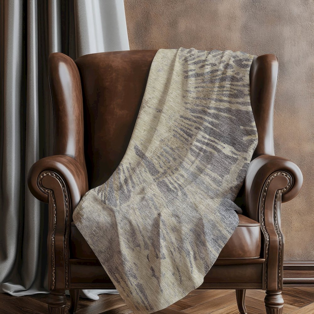 Premium Machine Washable ASB645 Brown 50" x 70" Sherpa Throw Blanket. Picture 5