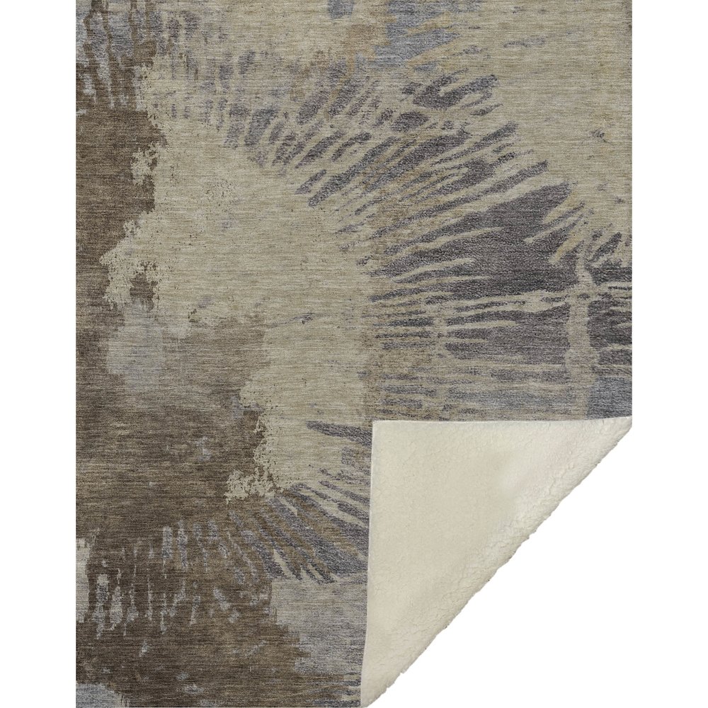 Premium Machine Washable ASB645 Brown 50" x 70" Sherpa Throw Blanket. Picture 1