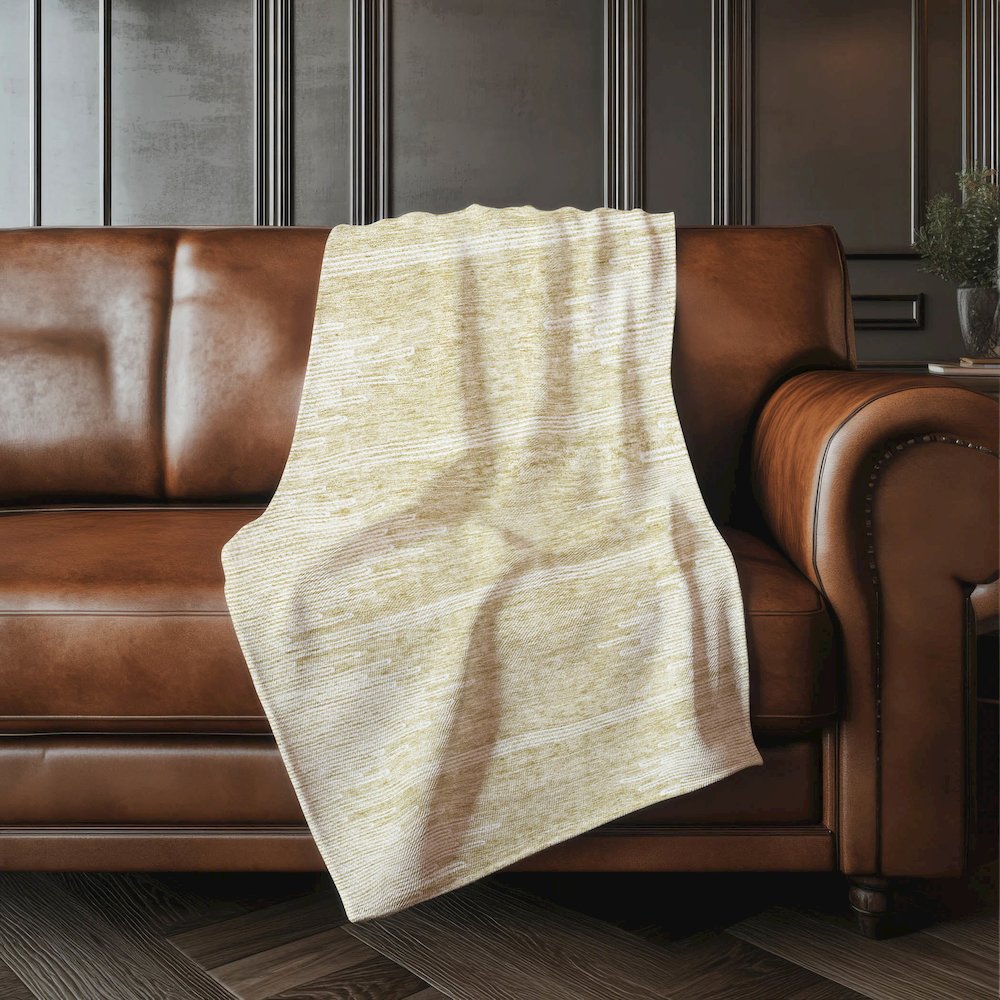 Premium Machine Washable ASB647 Beige 50" x 70" Sherpa Throw Blanket. Picture 4