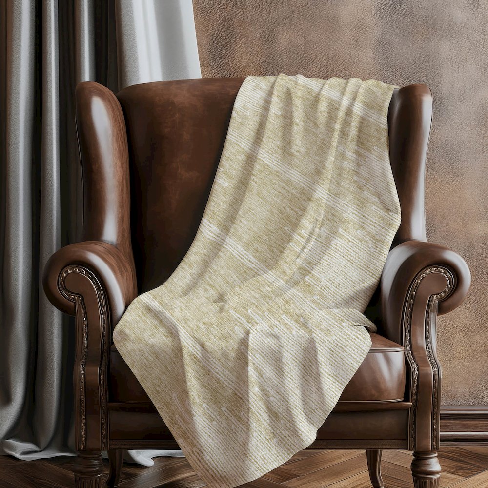 Premium Machine Washable ASB647 Beige 50" x 70" Sherpa Throw Blanket. Picture 5