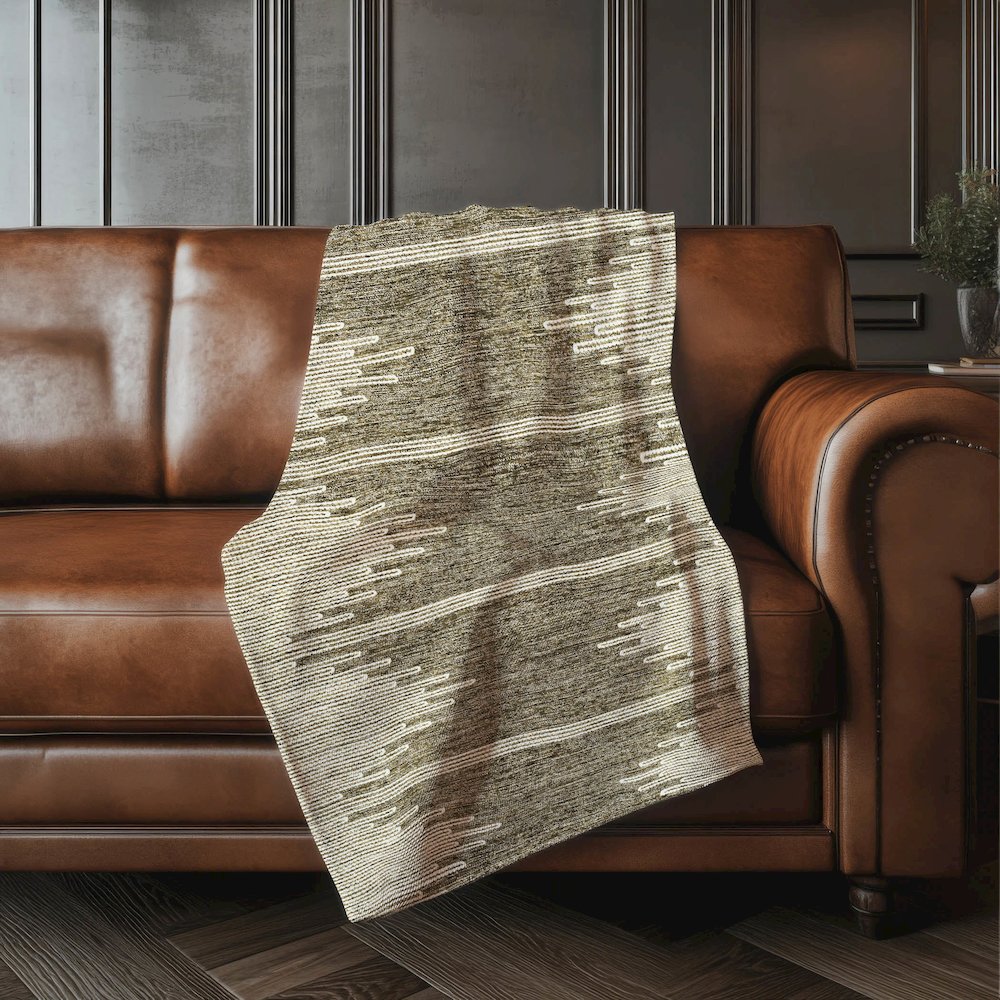 Premium Machine Washable ASB647 Coffee 50" x 70" Sherpa Throw Blanket. Picture 4