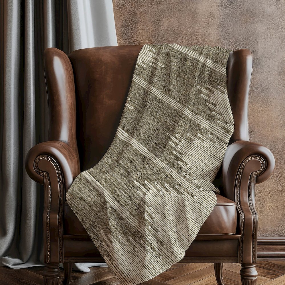 Premium Machine Washable ASB647 Coffee 50" x 70" Sherpa Throw Blanket. Picture 5