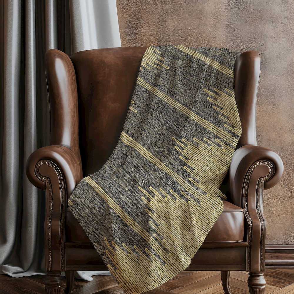 Premium Machine Washable ASB647 Graphite 50" x 70" Sherpa Throw Blanket. Picture 5