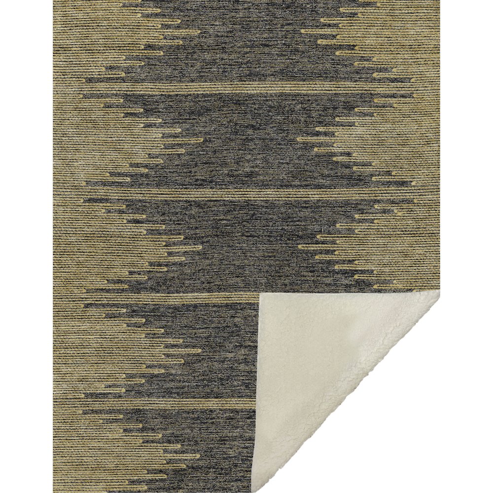Premium Machine Washable ASB647 Graphite 50" x 70" Sherpa Throw Blanket. Picture 1