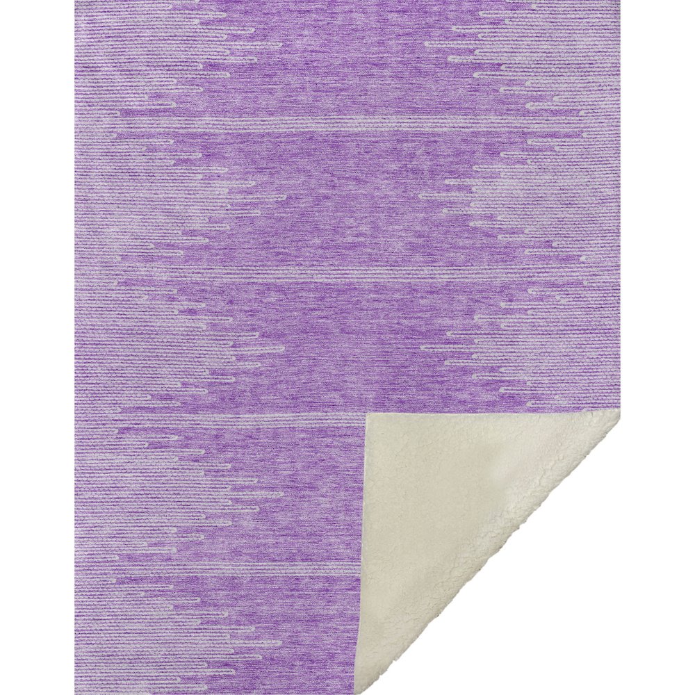 Premium Machine Washable ASB647 Lavender 50" x 70" Sherpa Throw Blanket. Picture 1