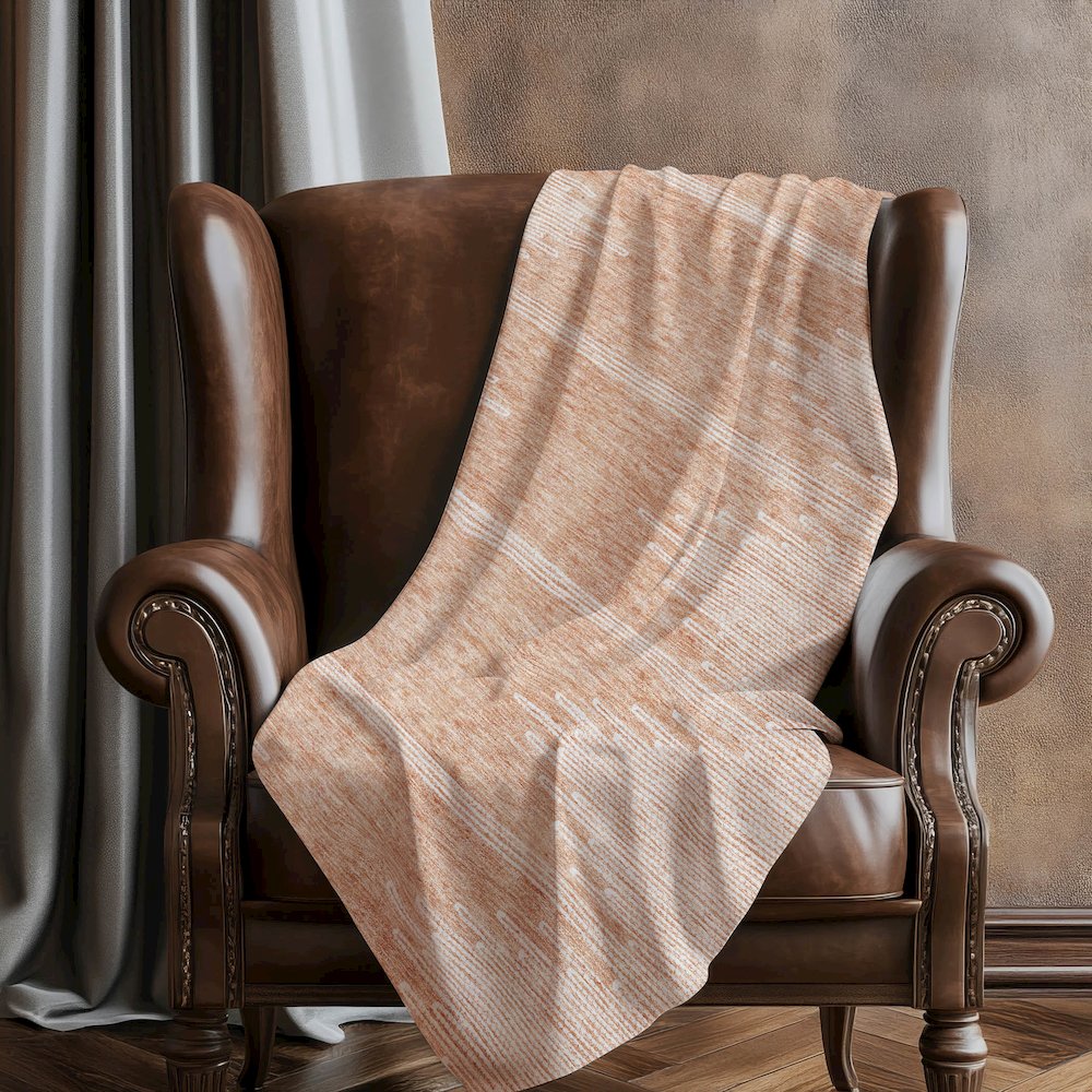 Premium Machine Washable ASB647 Salmon 50" x 70" Sherpa Throw Blanket. Picture 5