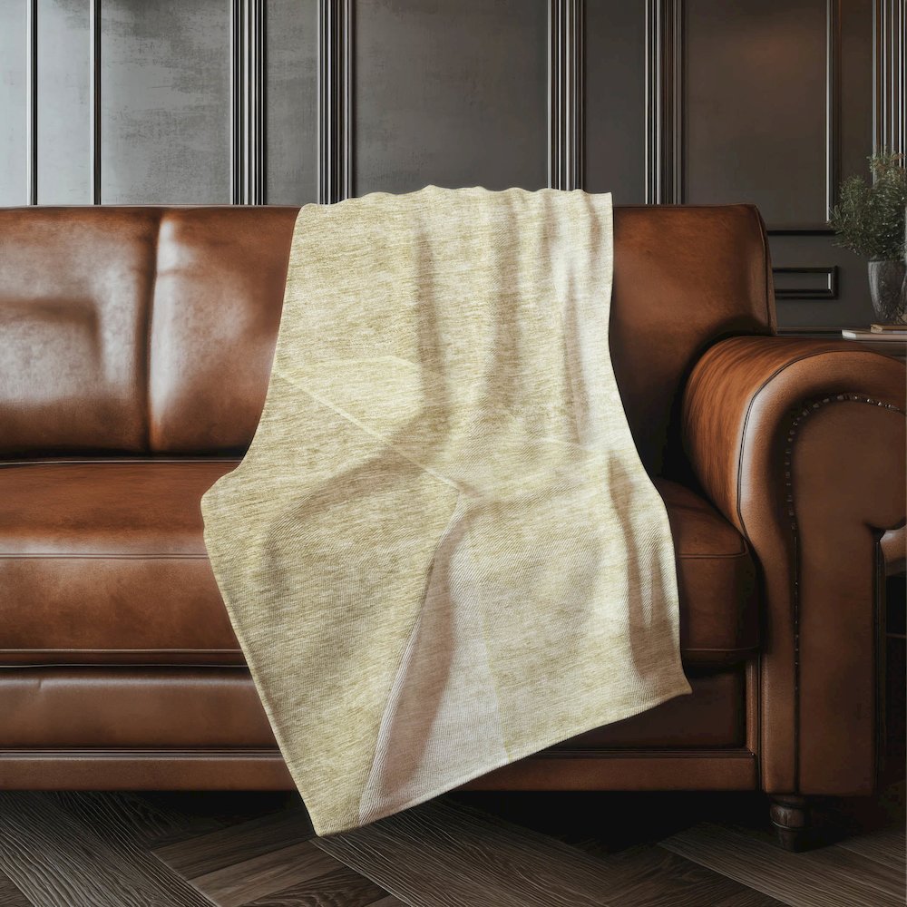 Premium Machine Washable ASB648 Beige 50" x 70" Sherpa Throw Blanket. Picture 4