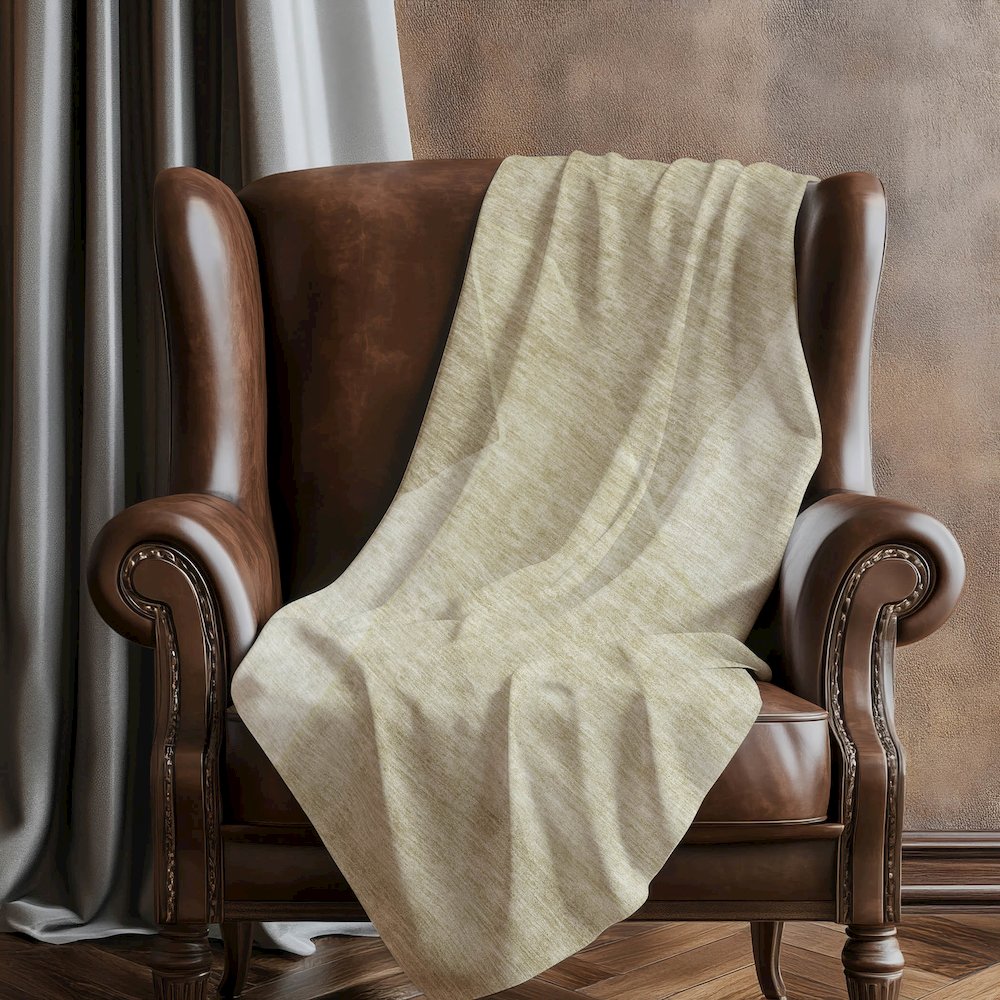 Premium Machine Washable ASB648 Beige 50" x 70" Sherpa Throw Blanket. Picture 5