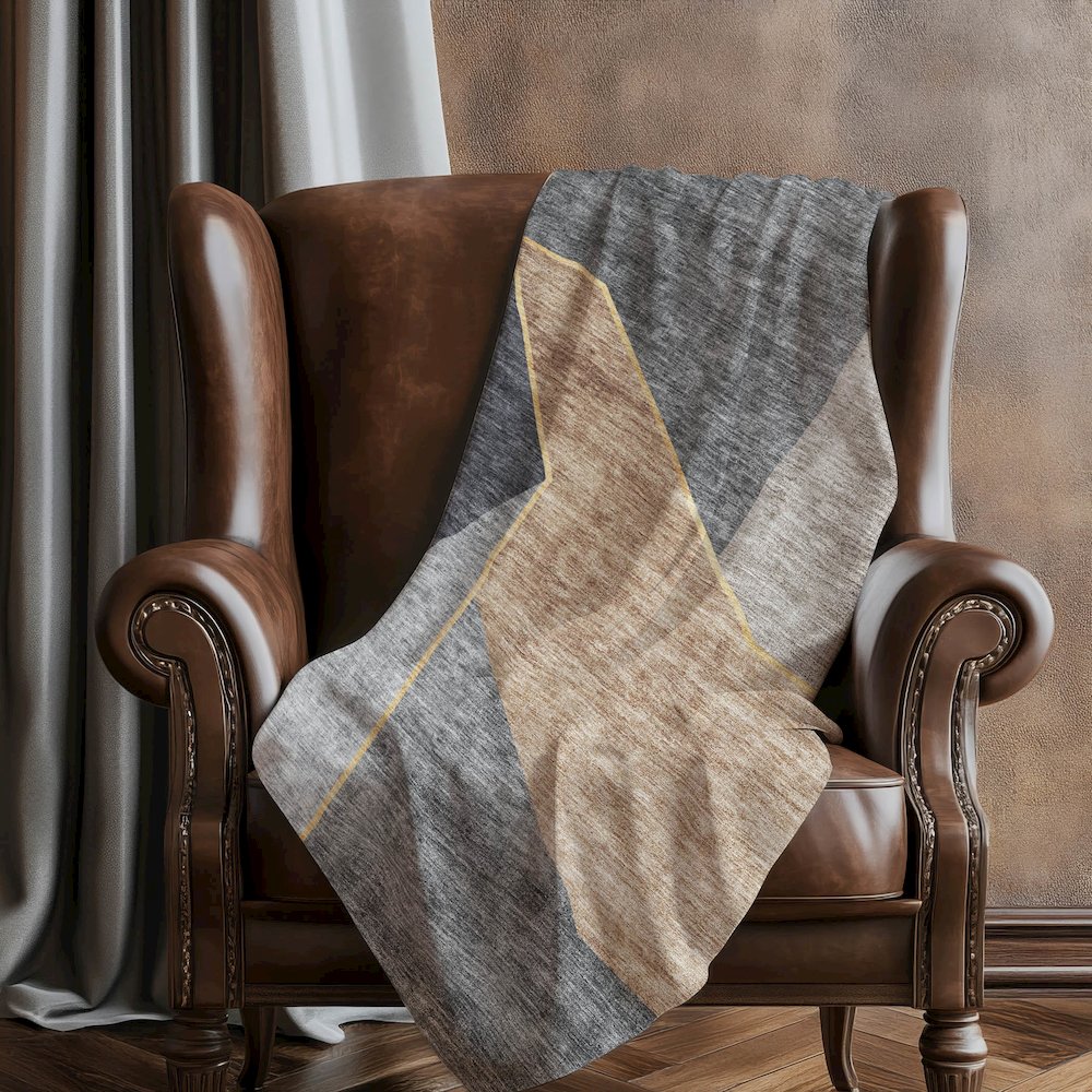 Premium Machine Washable ASB648 Charcoal 50" x 70" Sherpa Throw Blanket. Picture 5