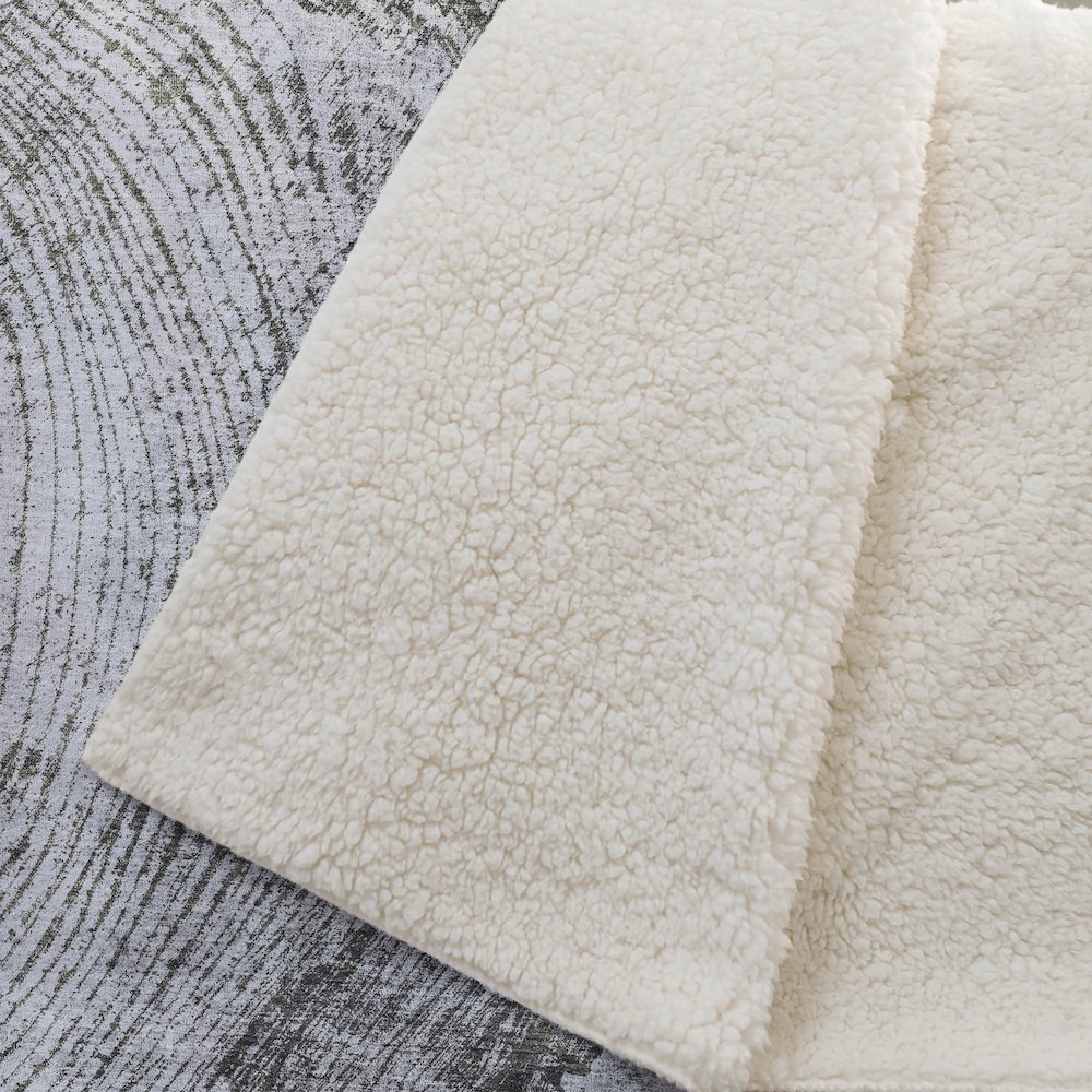 Premium Machine Washable ASB649 Gray 50" x 70" Sherpa Throw Blanket. Picture 2