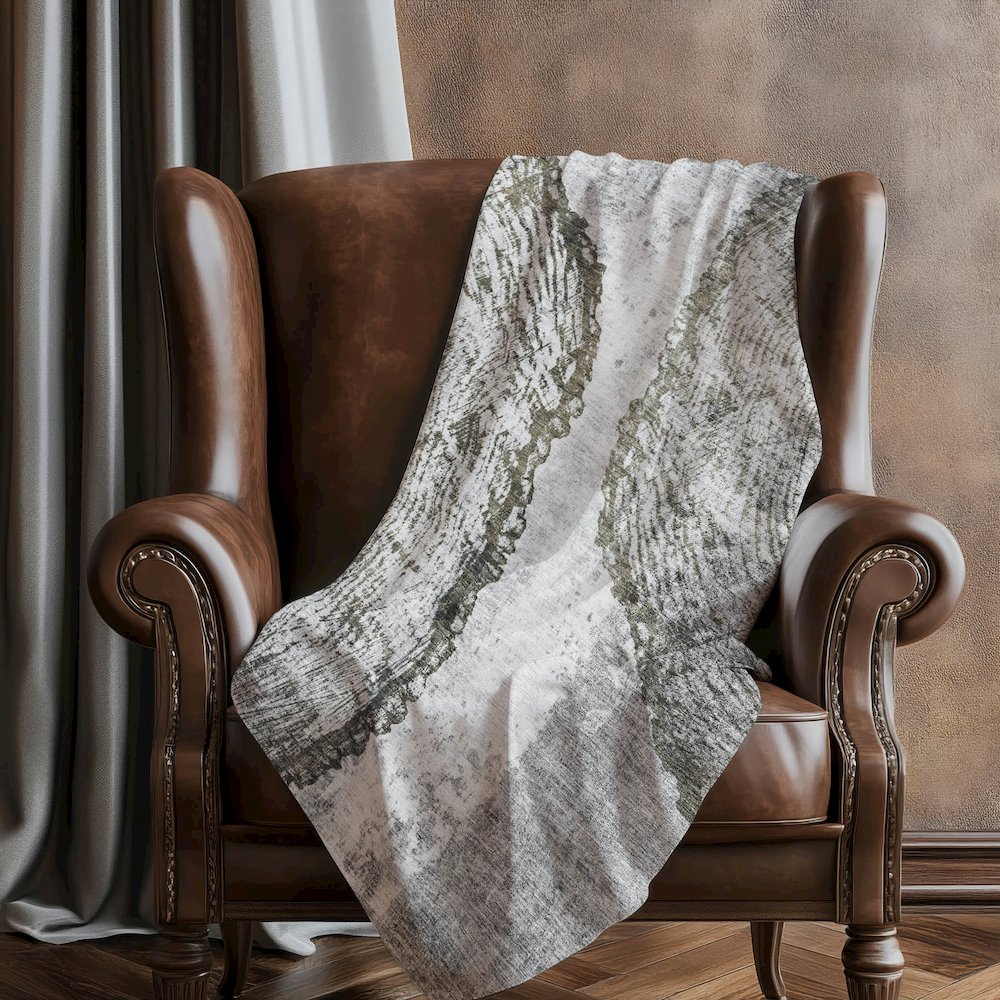 Premium Machine Washable ASB649 Gray 50" x 70" Sherpa Throw Blanket. Picture 5