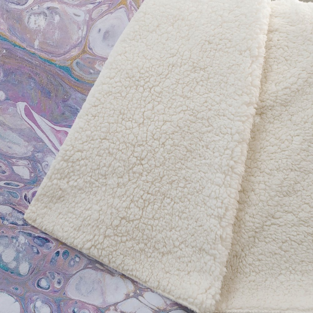 Premium Machine Washable ASB64 Periwinkle 50" x 70" Sherpa Throw Blanket. Picture 2