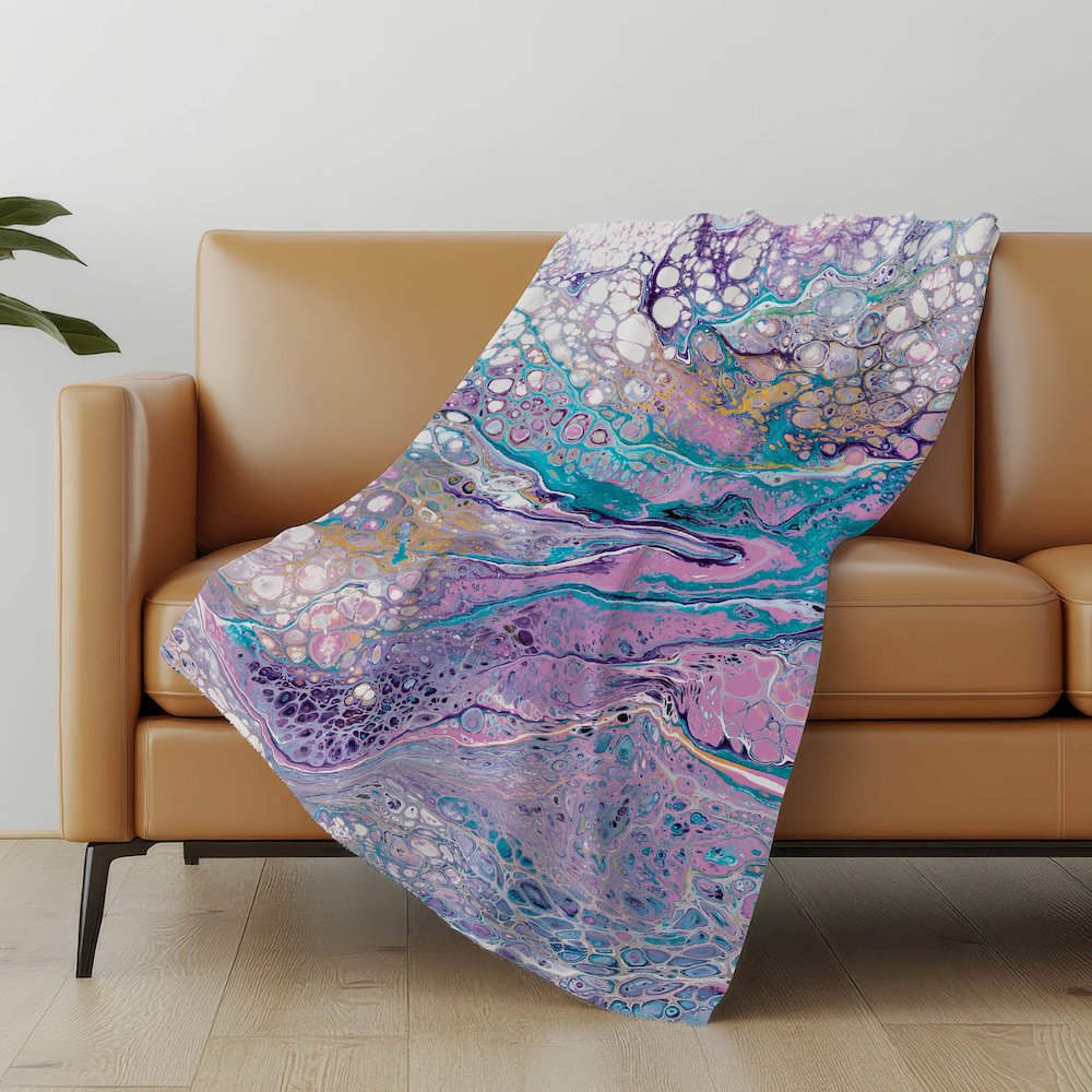 Premium Machine Washable ASB64 Periwinkle 50" x 70" Sherpa Throw Blanket. Picture 4