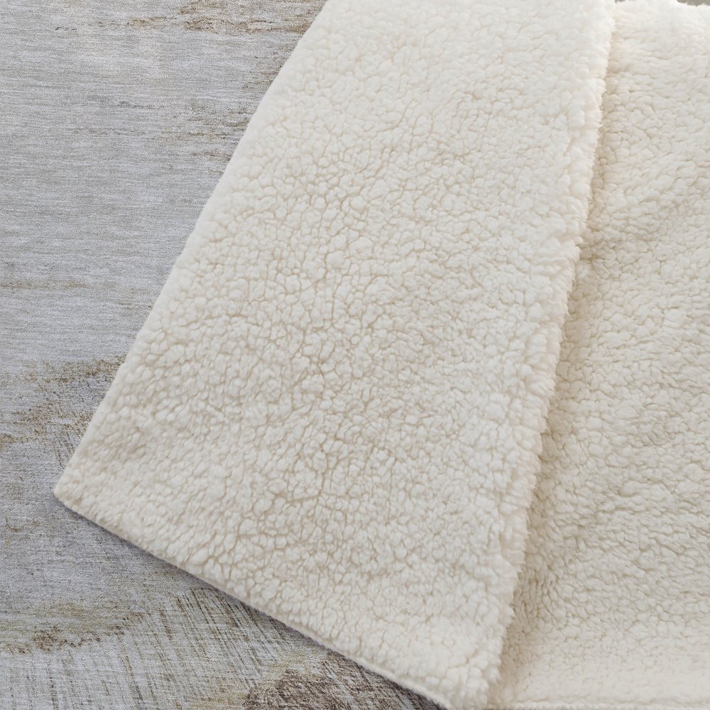 Premium Machine Washable ASB650 Brown 50" x 70" Sherpa Throw Blanket. Picture 2