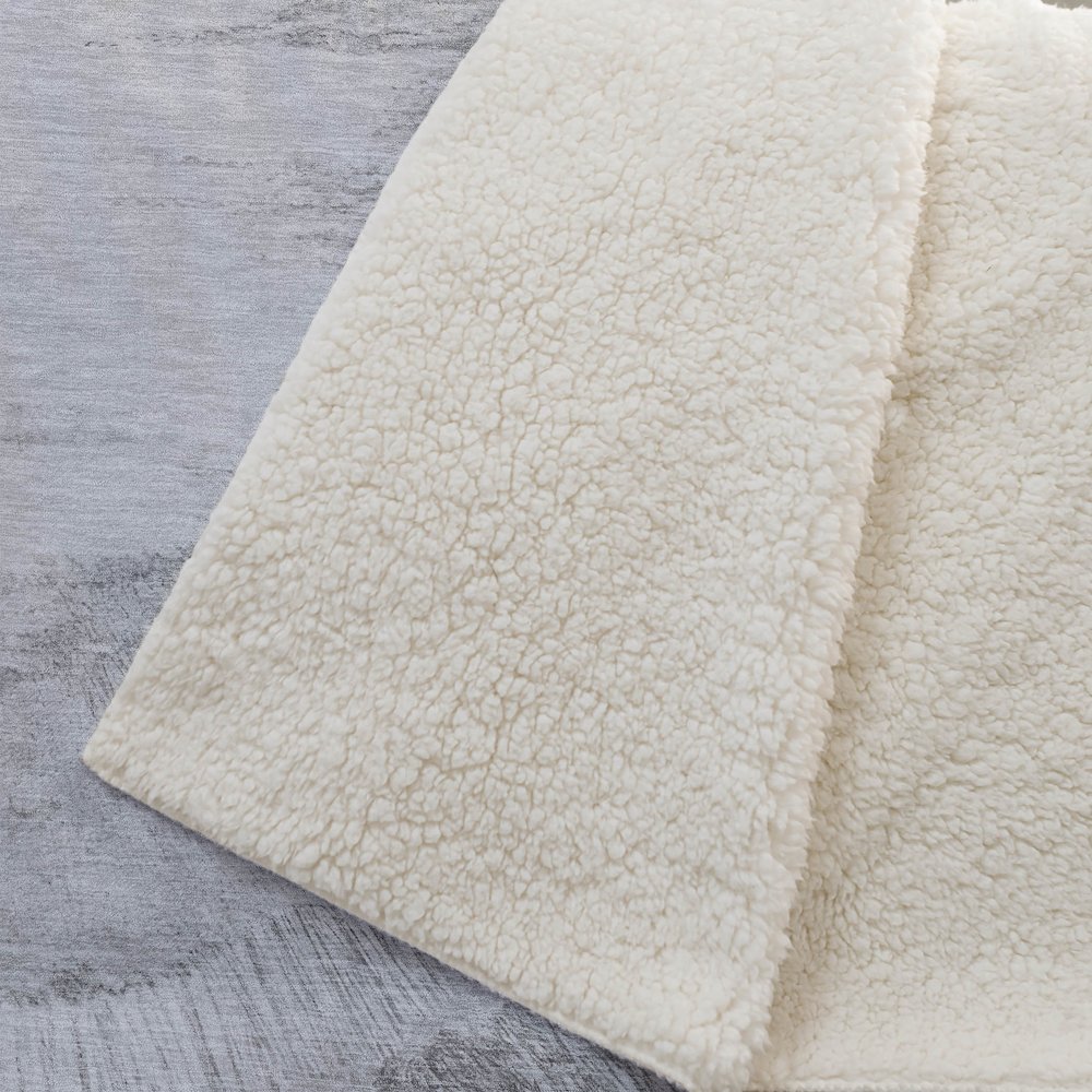 Premium Machine Washable ASB650 Gray 50" x 70" Sherpa Throw Blanket. Picture 2