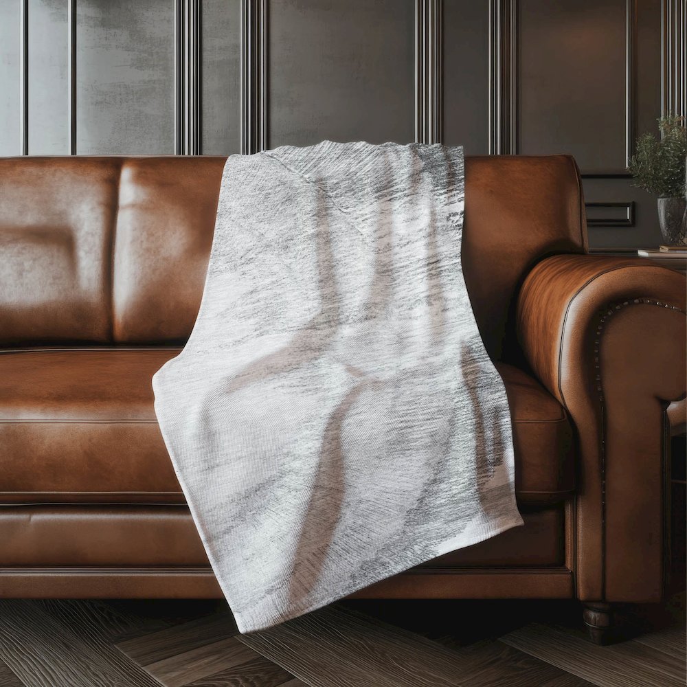 Premium Machine Washable ASB650 Gray 50" x 70" Sherpa Throw Blanket. Picture 4