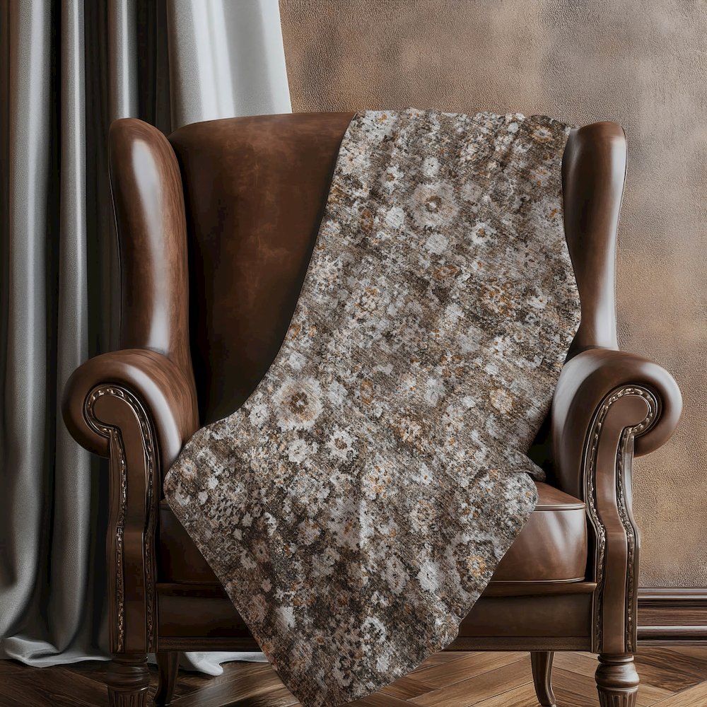 Premium Machine Washable ASB651 Fudge 50" x 70" Sherpa Throw Blanket. Picture 5