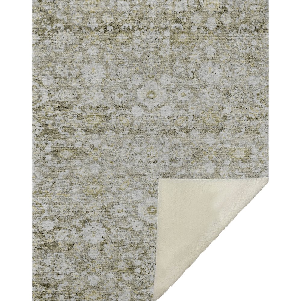Premium Machine Washable ASB651 Taupe 50" x 70" Sherpa Throw Blanket. Picture 1