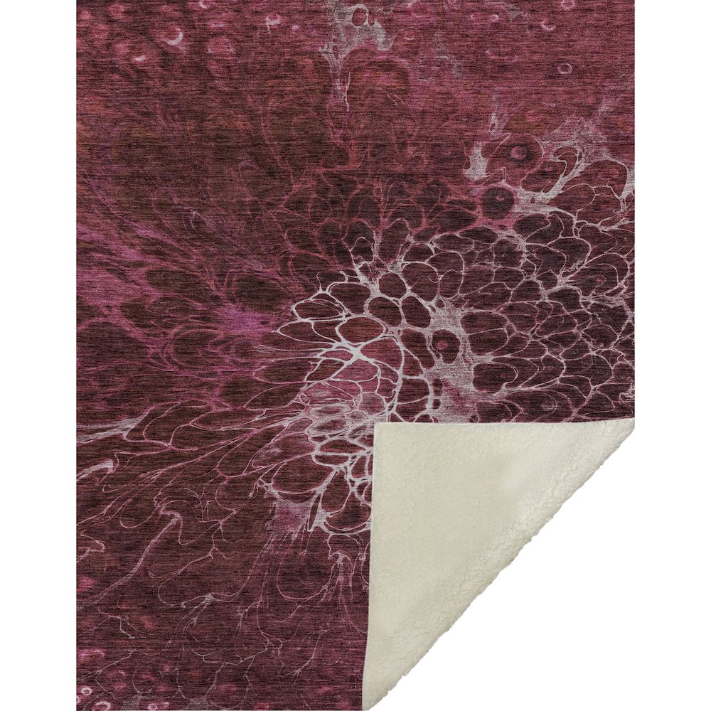 Premium Machine Washable ASB652 Merlot 50" x 70" Sherpa Throw Blanket. Picture 1