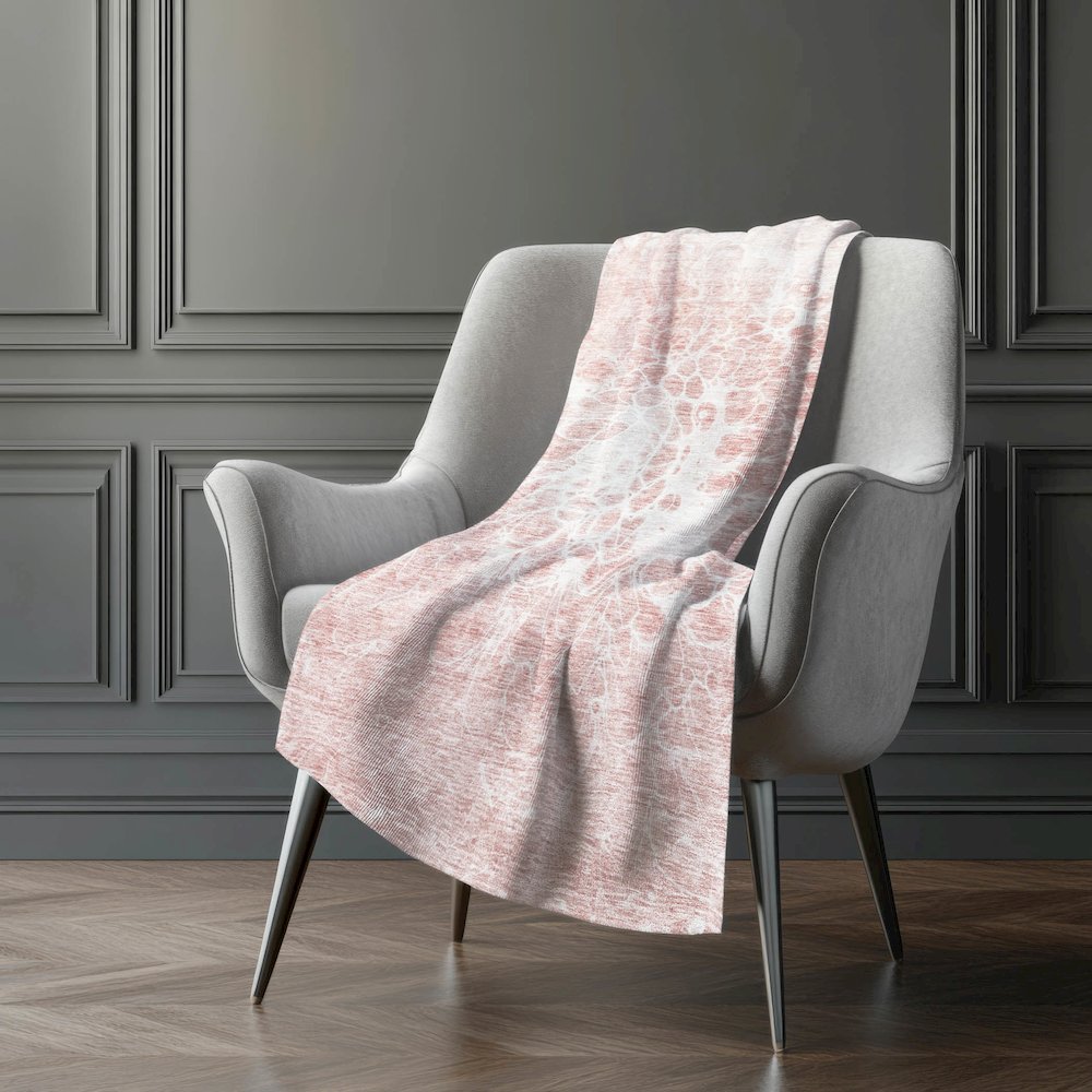 Premium Machine Washable ASB653 Pink 50" x 70" Sherpa Throw Blanket. Picture 5