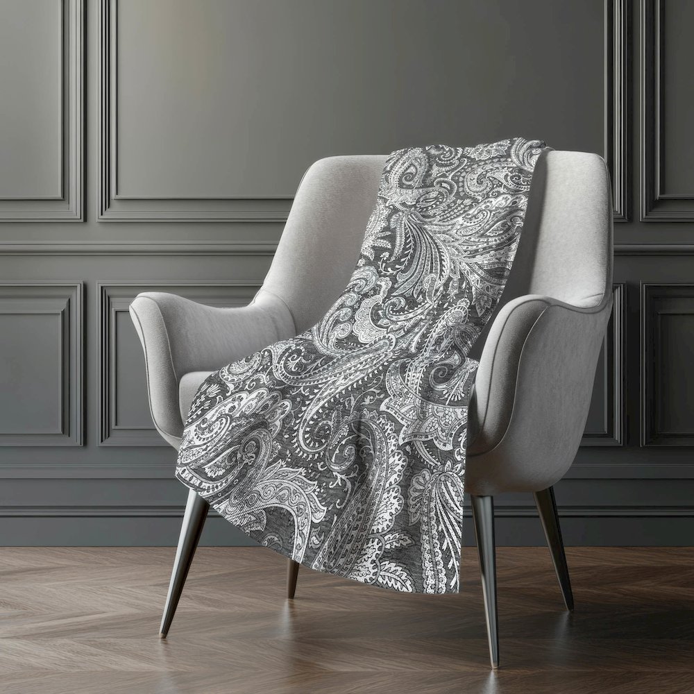 Premium Machine Washable ASB654 Gray 50" x 70" Sherpa Throw Blanket. Picture 5