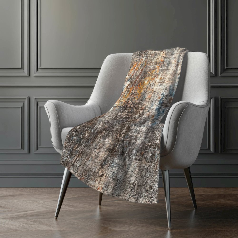 Premium Machine Washable ASB655 Taupe 50" x 70" Sherpa Throw Blanket. Picture 5