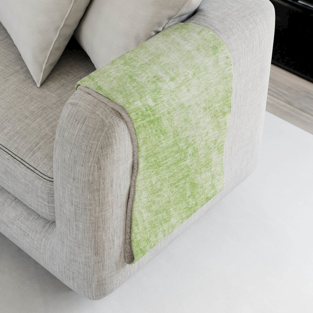 Premium Machine Washable ASB656 Aloe 50" x 70" Sherpa Throw Blanket. Picture 4