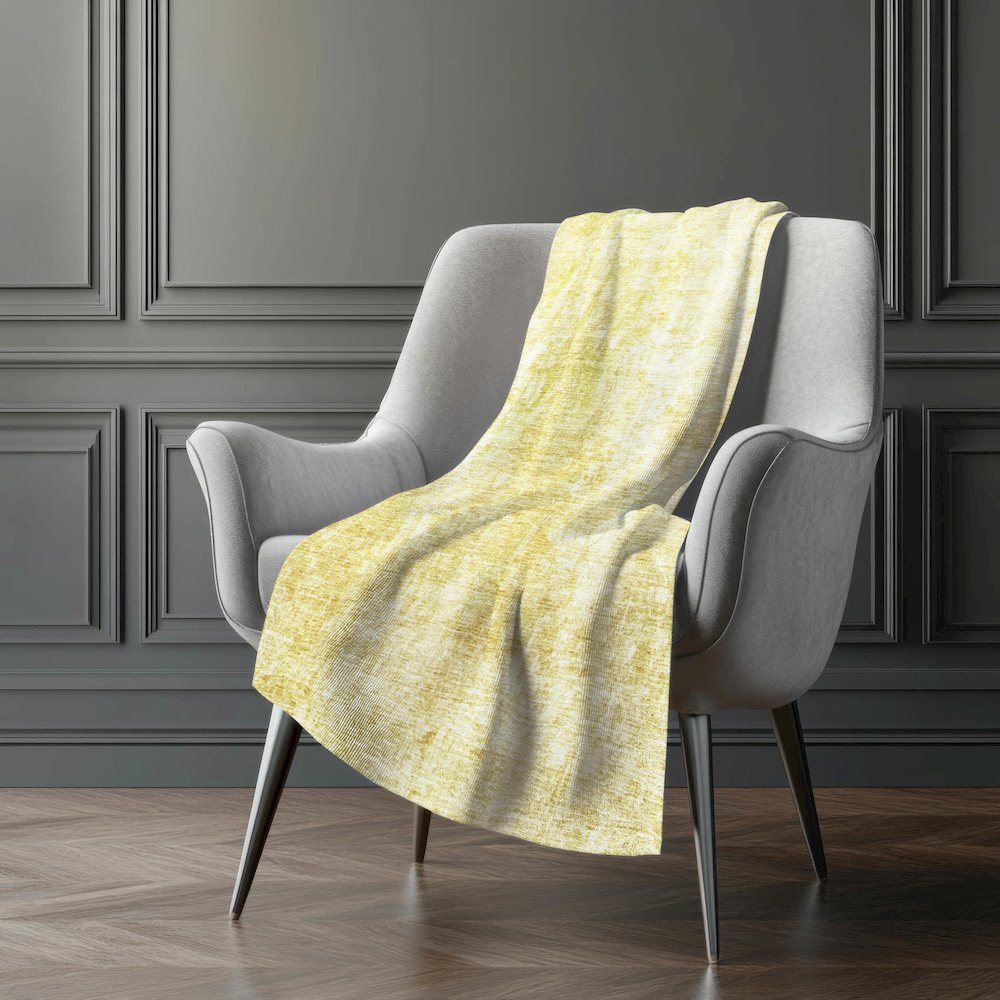 Premium Machine Washable ASB656 Gold 50" x 70" Sherpa Throw Blanket. Picture 5