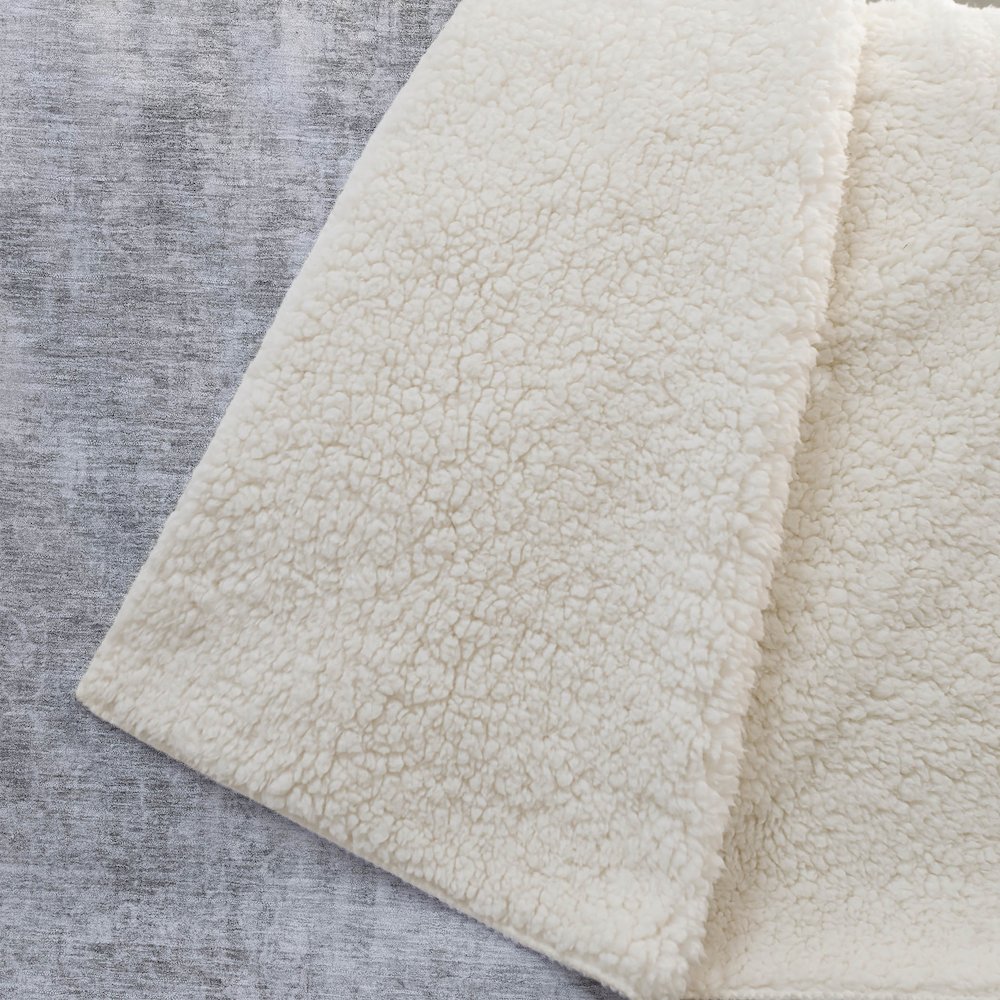 Premium Machine Washable ASB656 Gray 50" x 70" Sherpa Throw Blanket. Picture 2