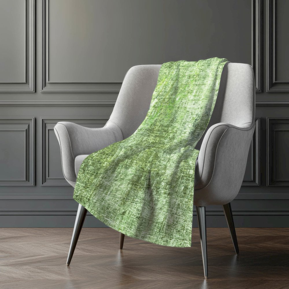 Premium Machine Washable ASB656 Olive 50" x 70" Sherpa Throw Blanket. Picture 5