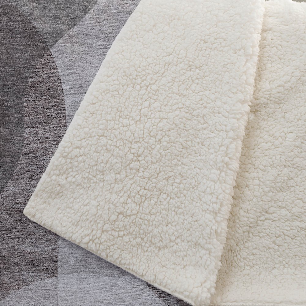 Premium Machine Washable ASB657 Mocha 50" x 70" Sherpa Throw Blanket. Picture 2