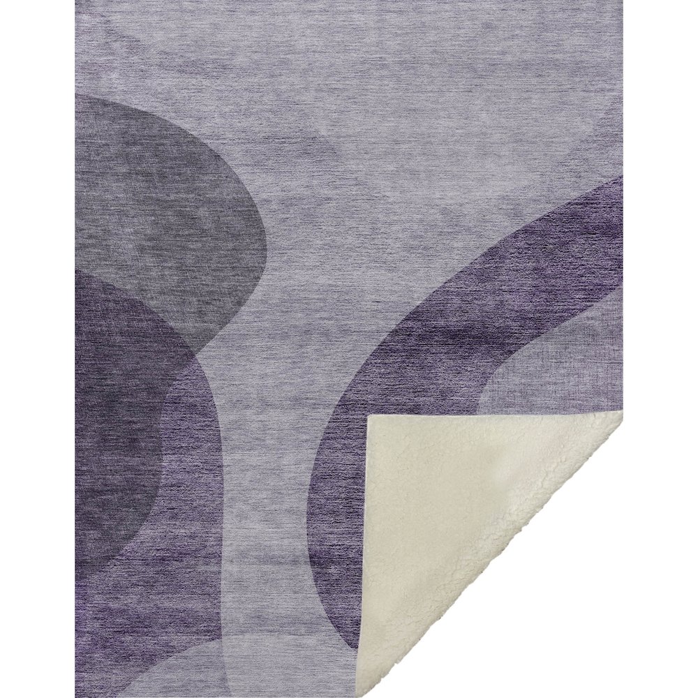 Premium Machine Washable ASB657 Purple 50" x 70" Sherpa Throw Blanket. Picture 1