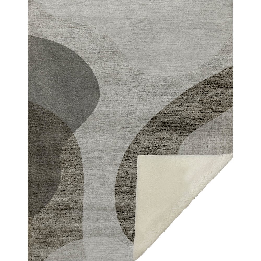 Premium Machine Washable ASB657 Taupe 50" x 70" Sherpa Throw Blanket. Picture 1