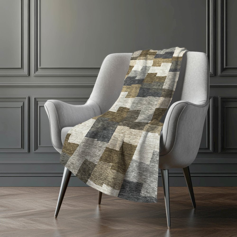 Premium Machine Washable ASB659 Brown 50" x 70" Sherpa Throw Blanket. Picture 5