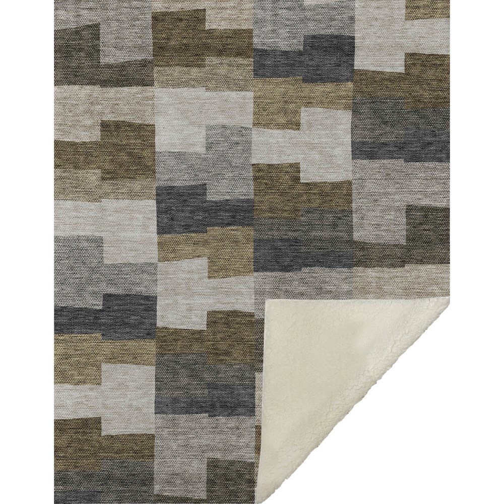 Premium Machine Washable ASB659 Brown 50" x 70" Sherpa Throw Blanket. Picture 1